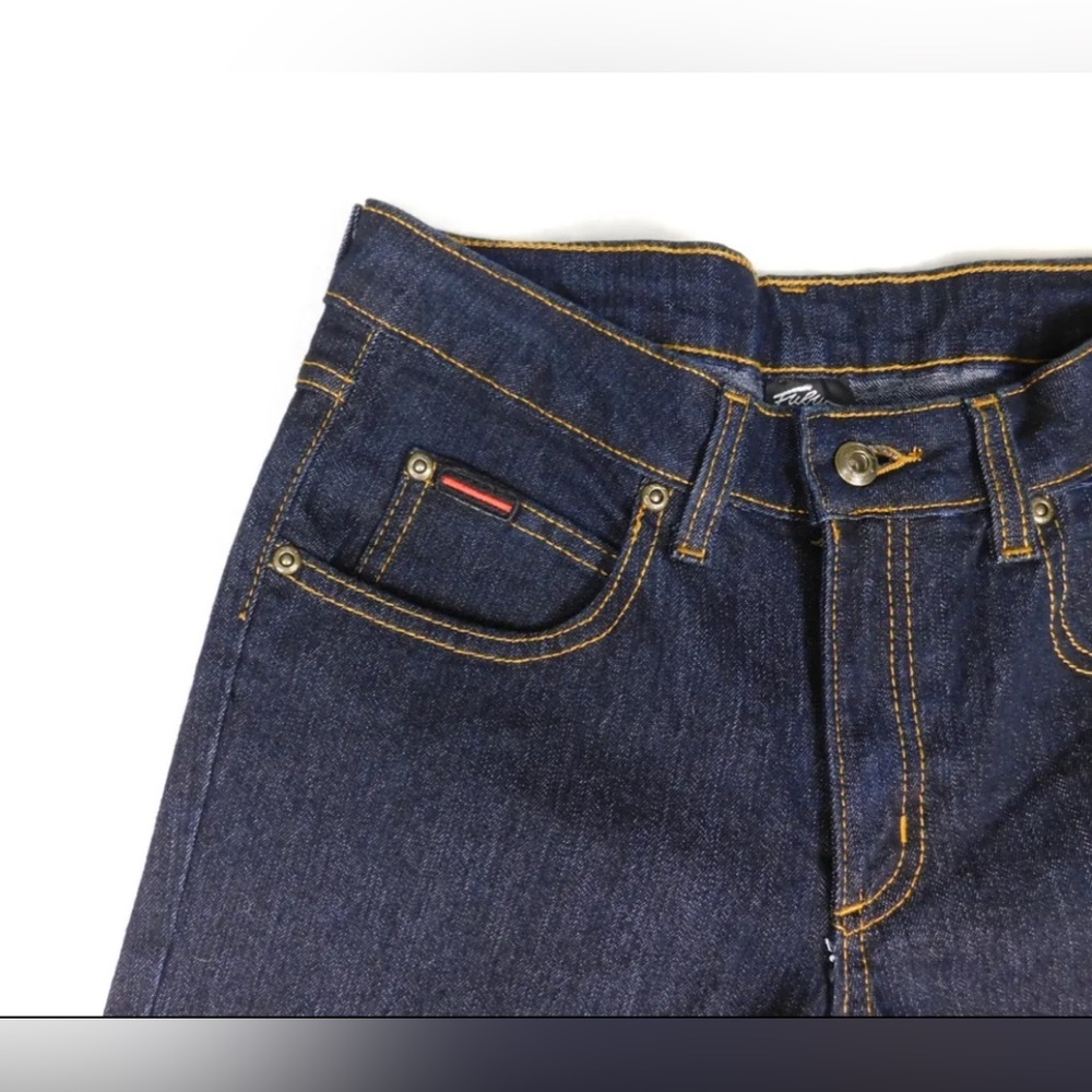 Fubu Jeans Girls Size 14 The Collection Boot Cut Dark Wash Y2K Style Streetwear